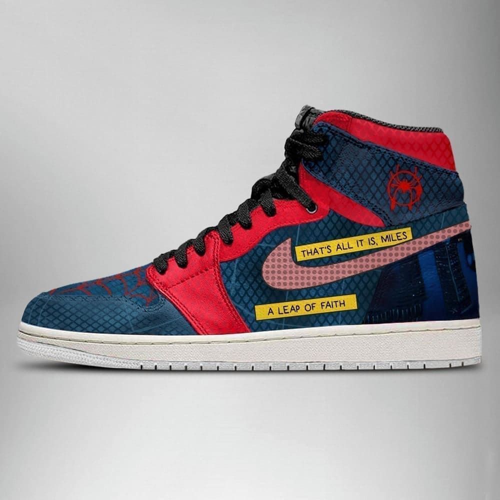 Spider-Man Miles Morales Air Jordan 1 High Top Shoes
