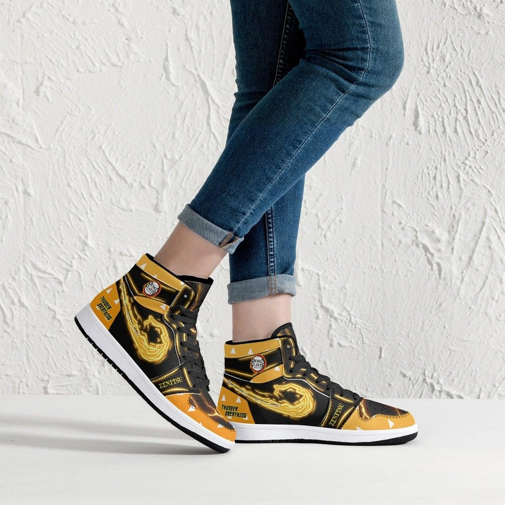 Zenitsu Agatsuma Demon Slayer JD1 High Top Shoes
